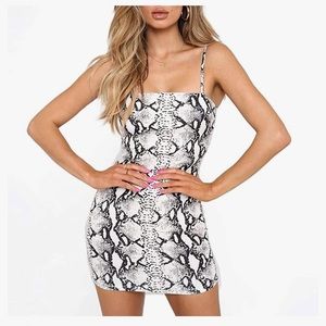 Spaghetti Strap Snakeskin Dress